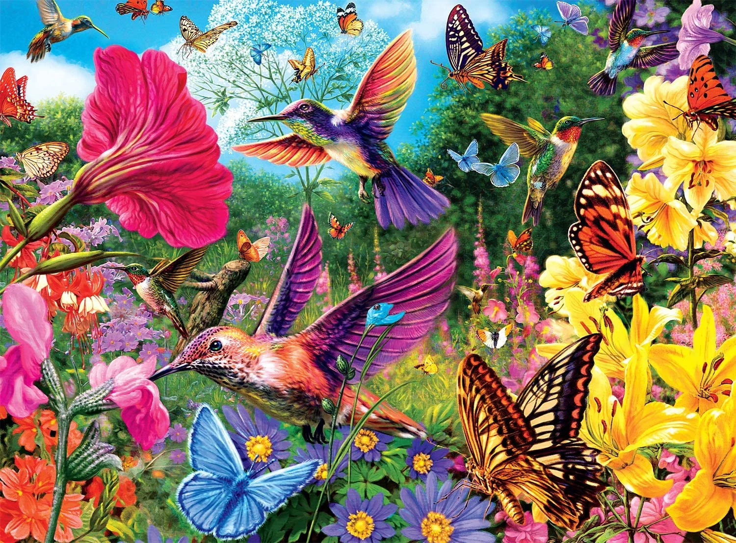 Buffalo Games Hummingbird Garden, 1000 Piece Jigsaw Puzzle