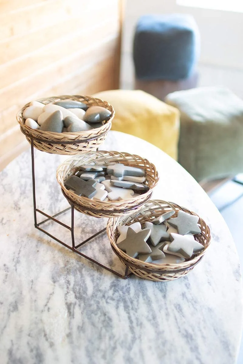 Kalalou A6246 Display Basket with Metal Stand
