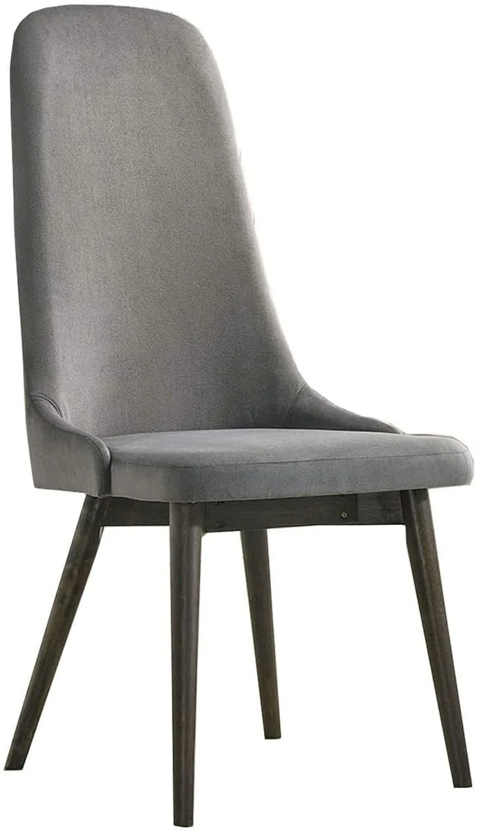 Benzara Mid Century Style Fabric Padded Side Chair, Set of 2, Gray
