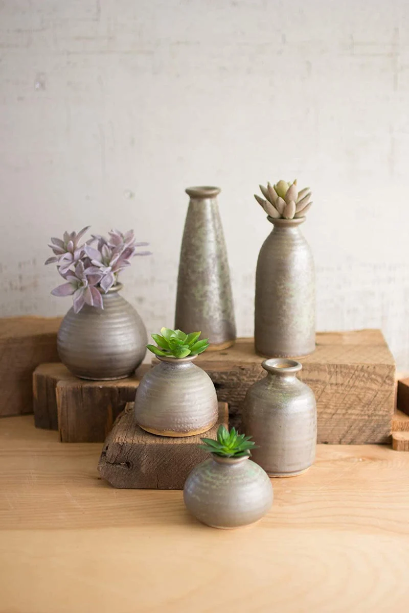 Kalalou CDL3051 Outlet Ceramic Vases Set of 6