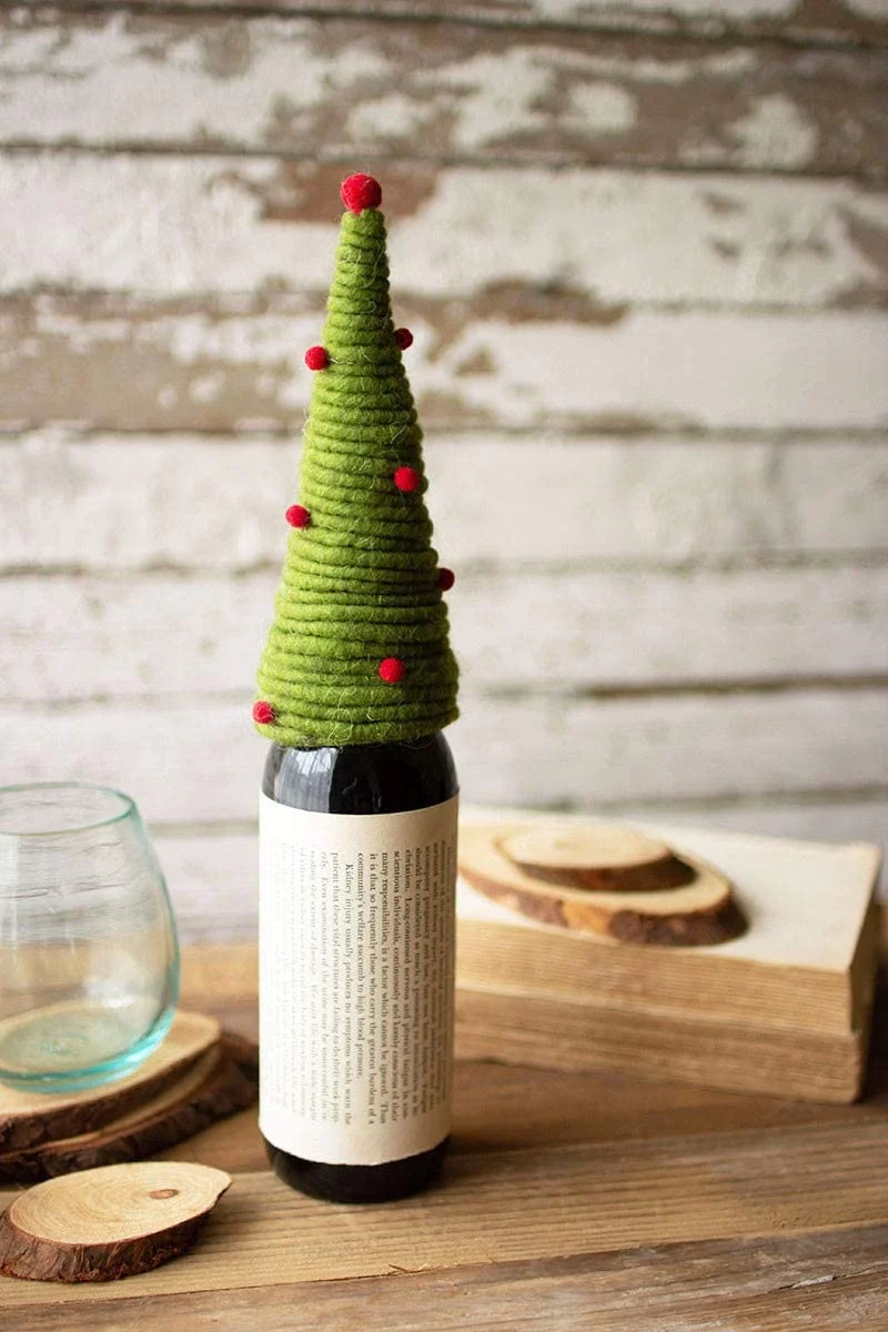 Kalalou CHB2249 Felt Wine Topper