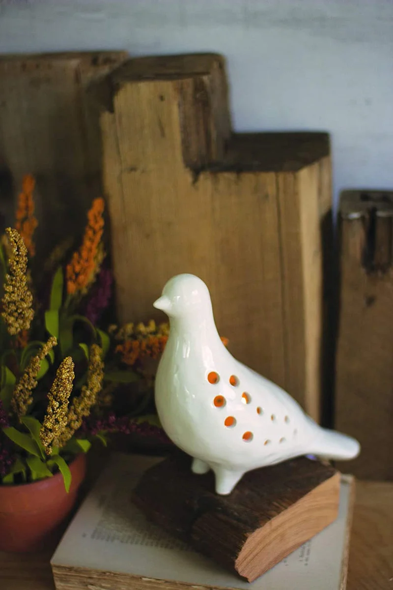 Kalalou CDV2025 Ceramic Pigeon Night Light