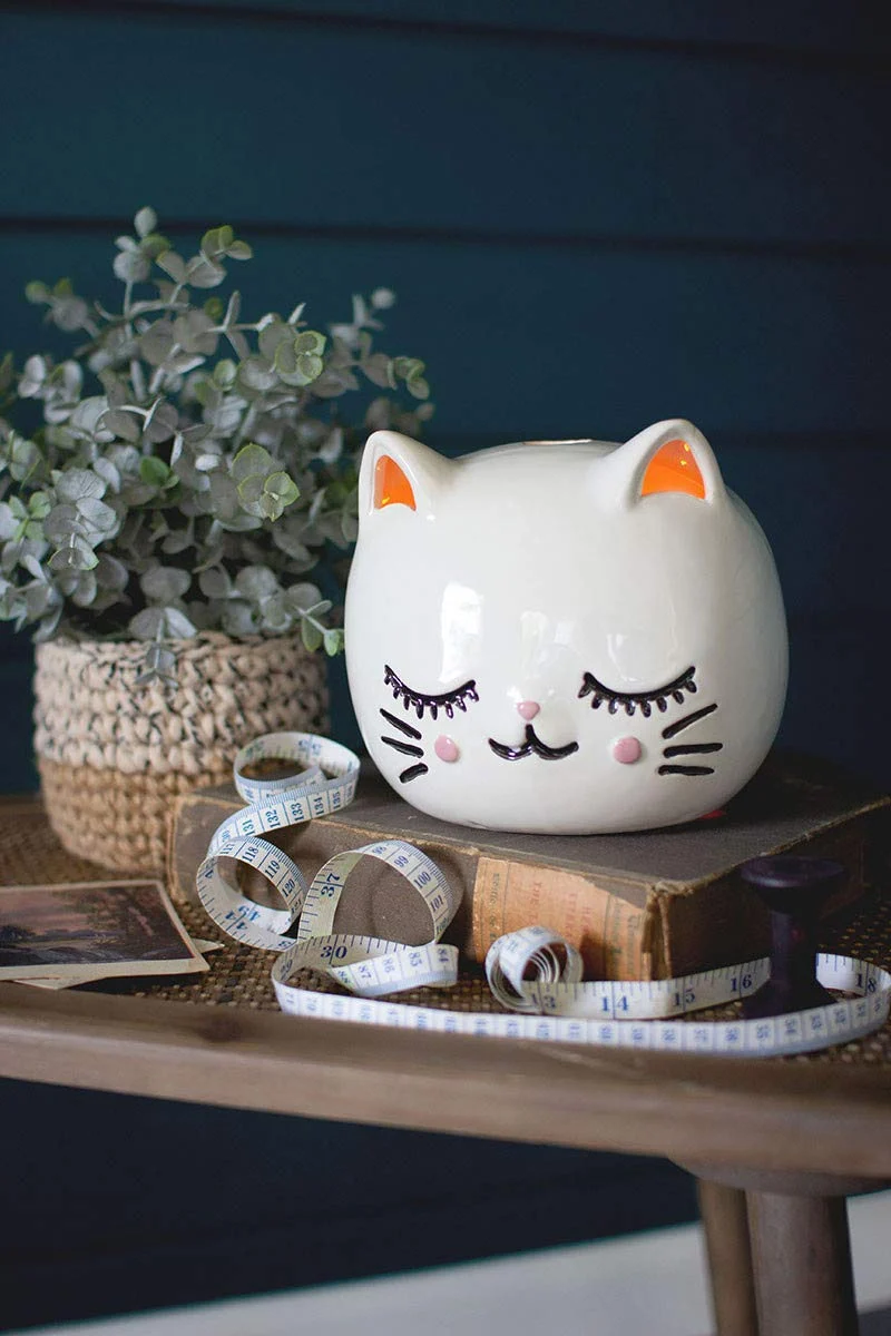 Kalalou CDV2063 Ceramic Cat Night Light