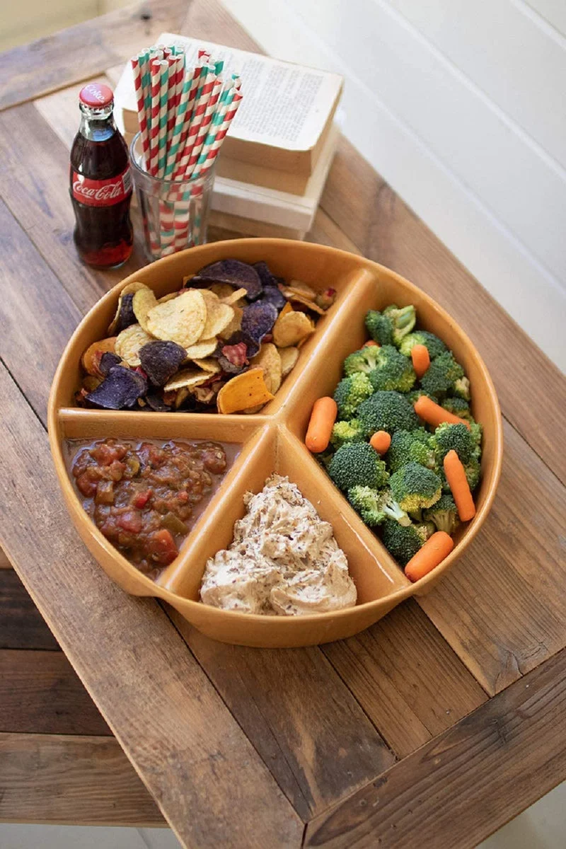 Kalalou CDV2085 Peace Sign Chip And Dip Tray