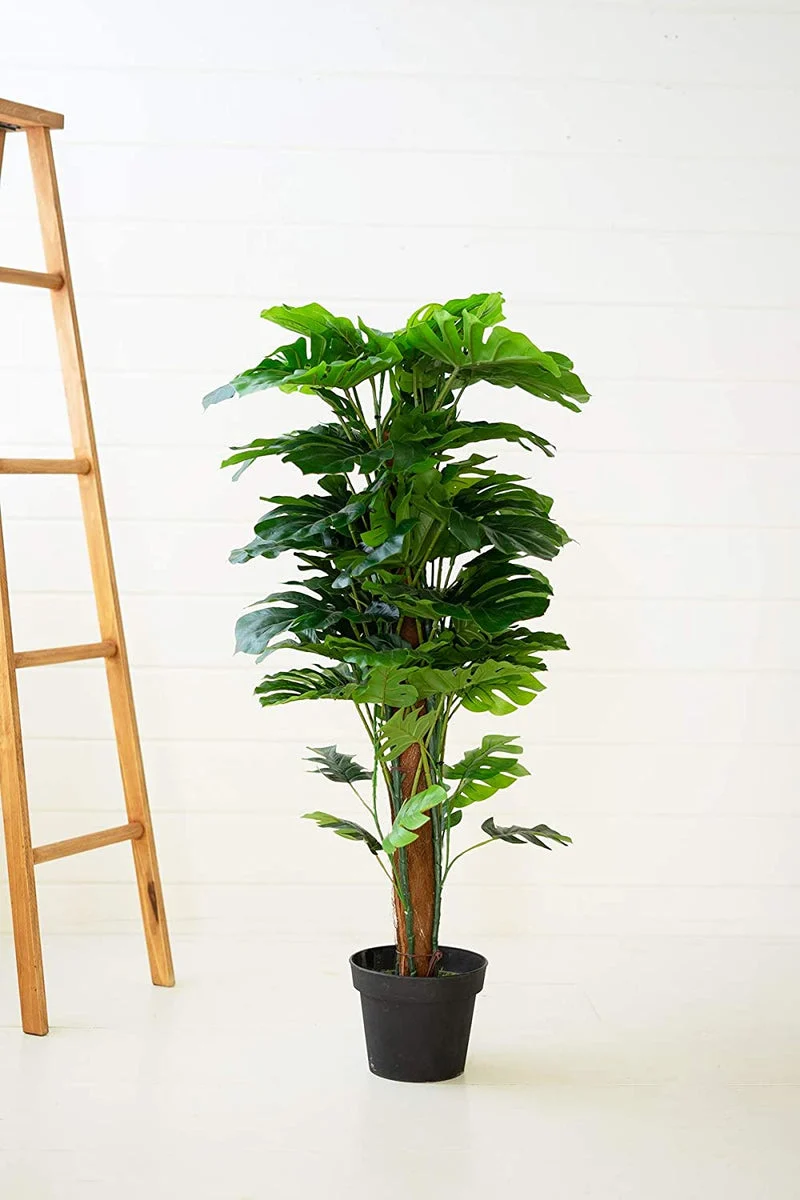 Kalalou CNL1326 Artificial Monstera Plant In A Plastic Pot Large
