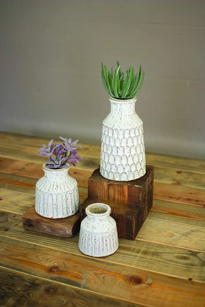 Kalalou CDL3070 Ceramic Vases Set of 3