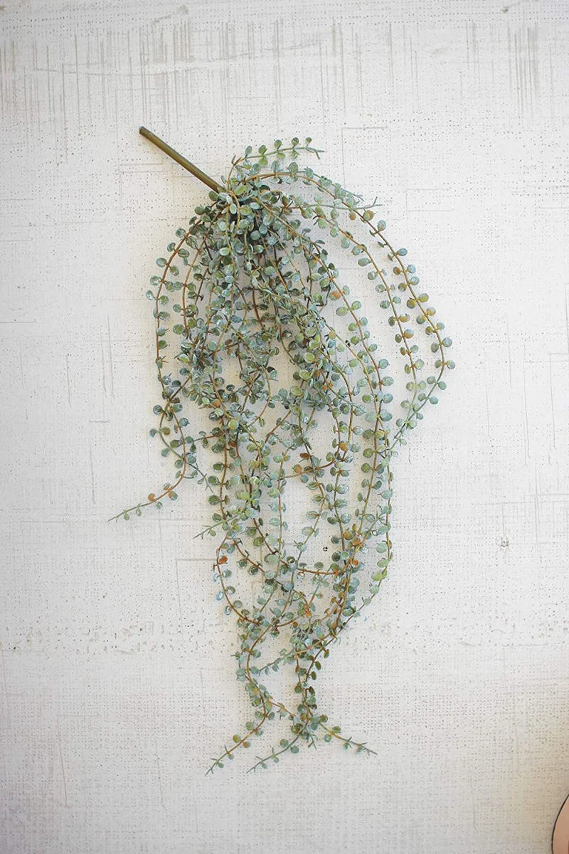 Large Hanging Artificial Necklace Fern – 28" Tall Faux Greenery by Kalalou