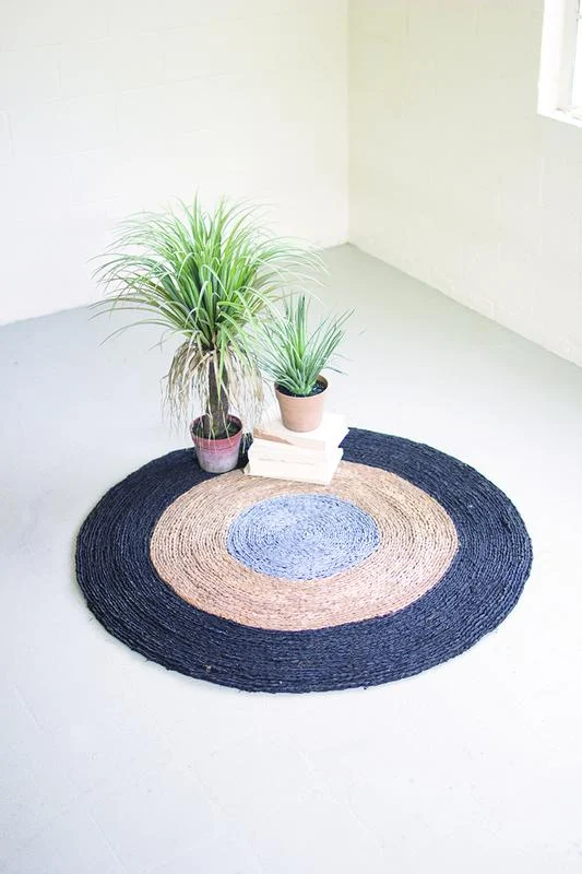 Kalalou A6217 Braided Round Seagrass Rug 46``