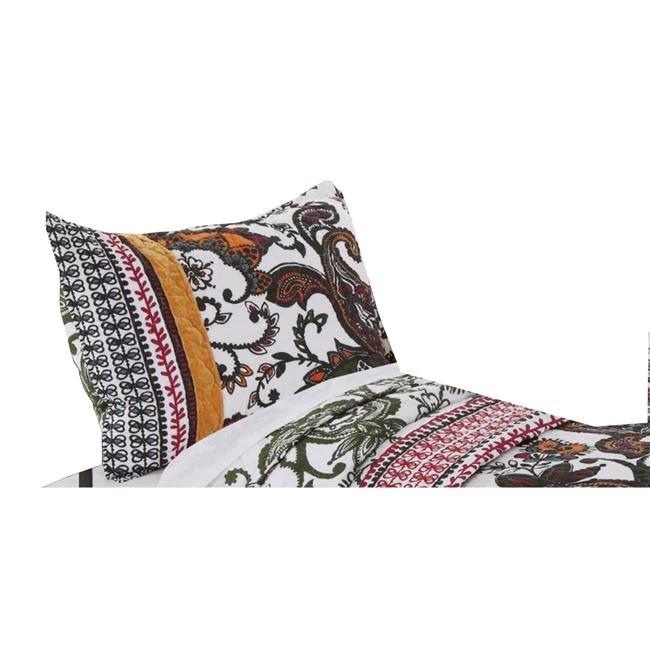 Benzara Detroit Fabric Standard Size Sham with Tribal Motif Prints, Multicolor