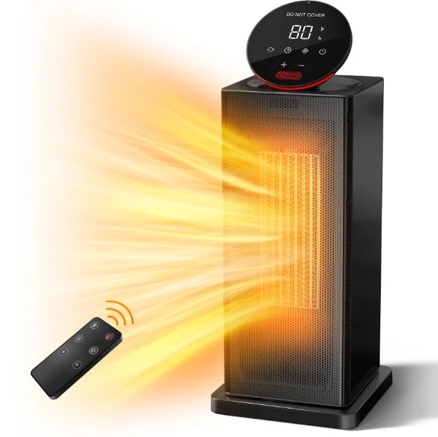 ALROCKET DH-QN12 1500W Oscillating Ceramic Tower Space Heater with Remote