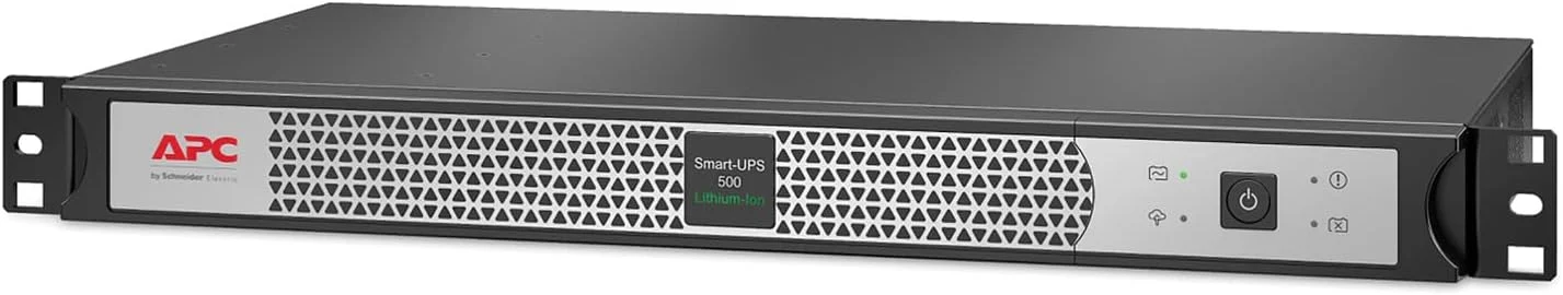 APC Smart-UPS 500VA Lithium Ion UPS with SmartConnect, SCL500RM1UC, Line Interactive, Sine Wave UPS, Short-Depth 120V Uninterruptible Power Supply
