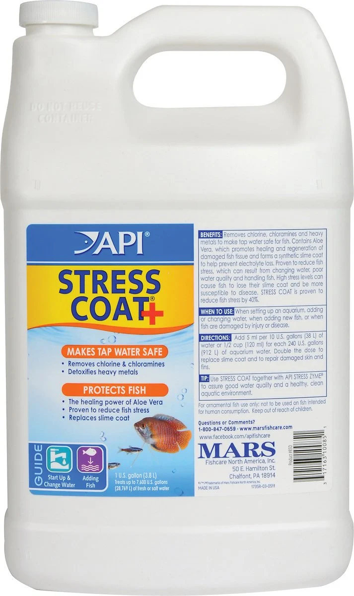 API Stress Coat Aquarium Water Conditioner, 1-Gallon Bottle