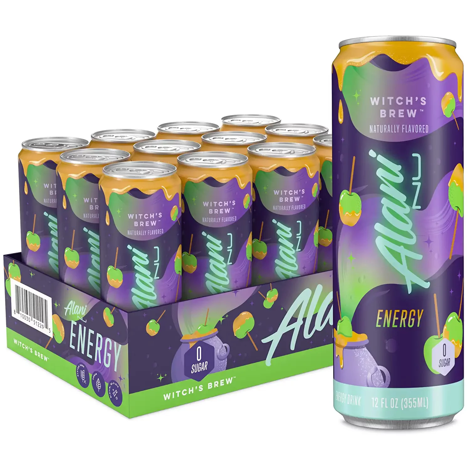 Alani Nu Energy Drink, Witch’s Brew, 12 Oz Can (Pack of 12)