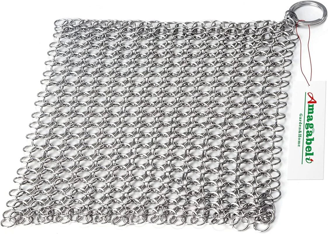Amagabeli 8″x6″ Cast Iron Cleaner 316 Premium Stainless Steel Cast Iron