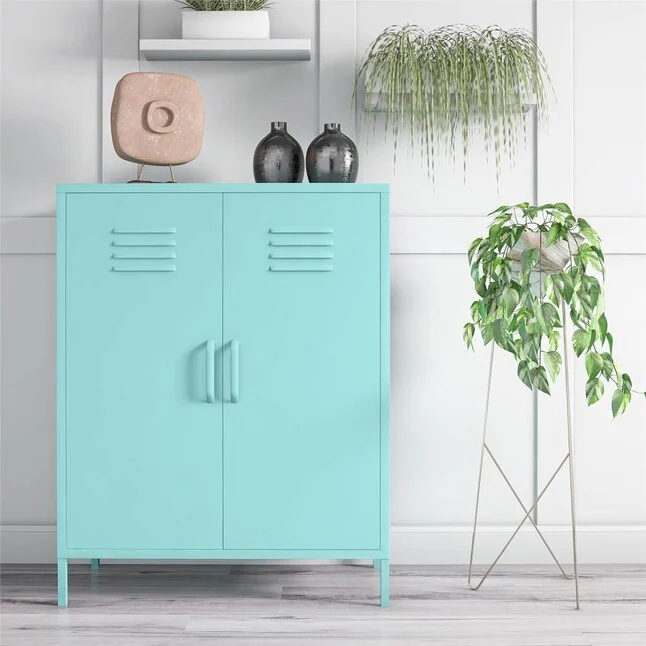 Ameriwood Home  Cache 43.43-in W x 39.96-in H x 15.75-in D Steel Full Storage Lockers, Mint Cabinet