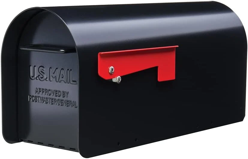 Architectural MAILBOXES Ironside Large Capacity Galvanized Steel black, Post-Mount Mailbox, MB801BAM, Metal, Black