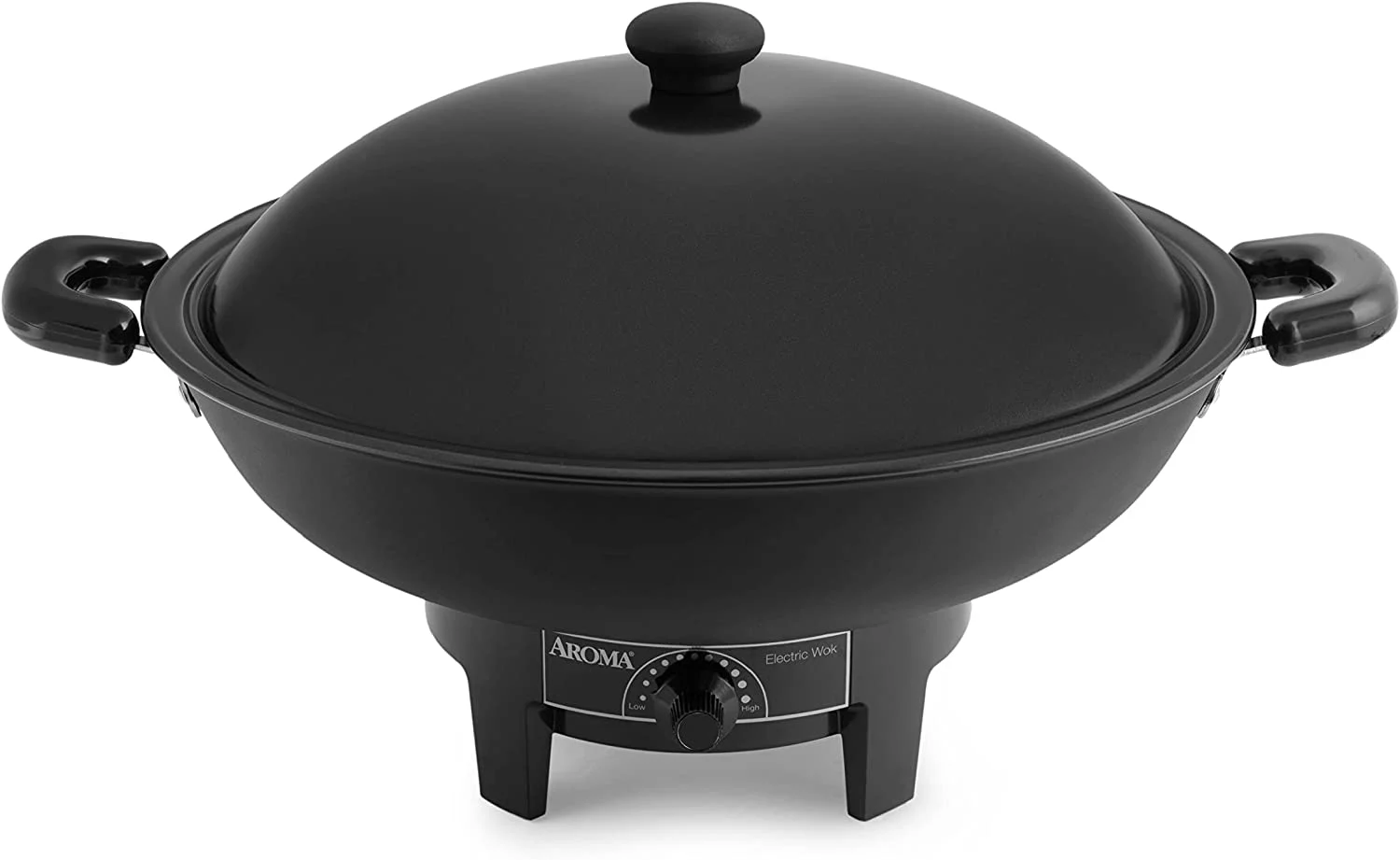 Aroma Housewares AEW-305 Electric Wok Easy Clean Nonstick, Dishwasher Safe, 7Qt, Black