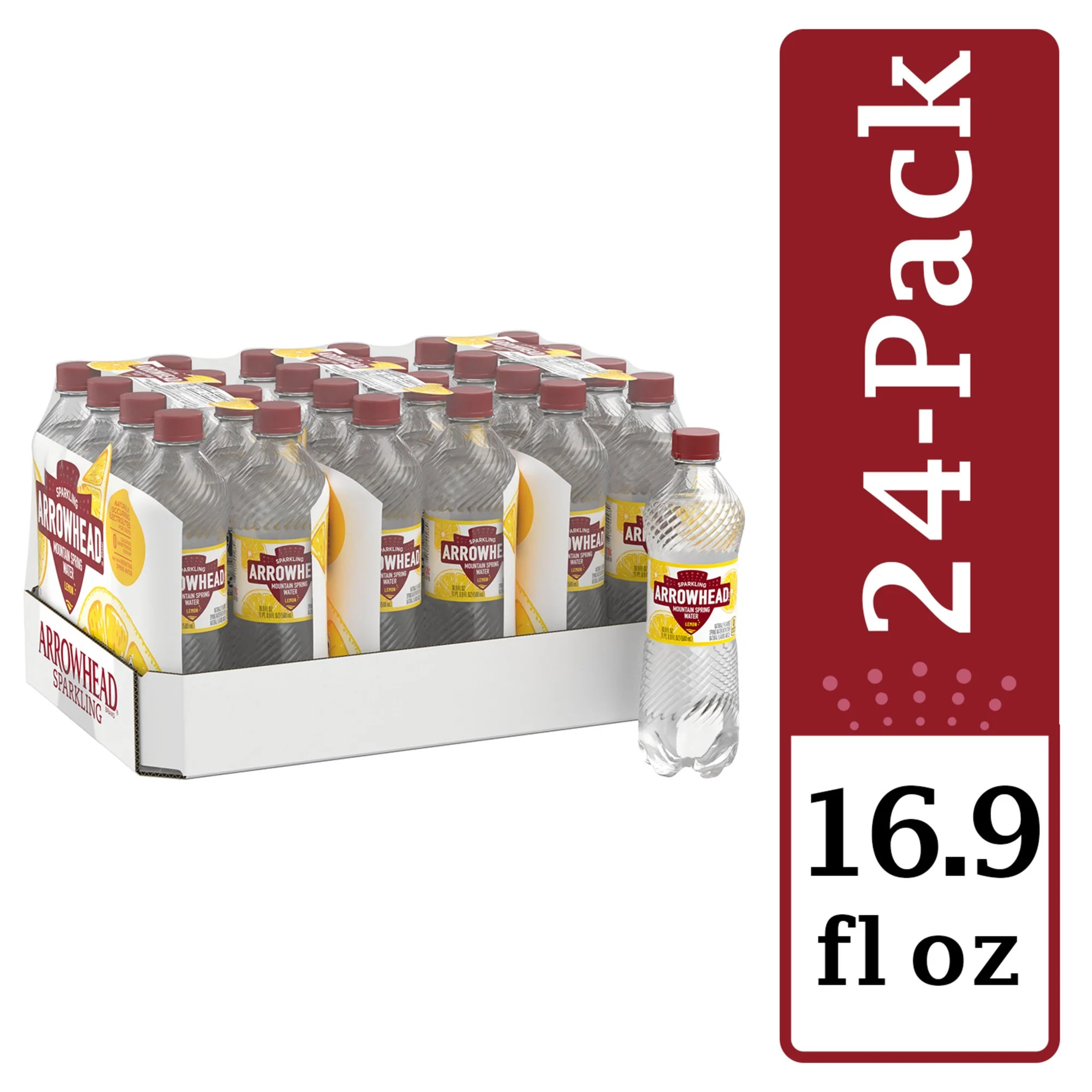 Arrowhead Lively Lemon Sparkling Water 16.9 Fl Oz 24 Pack Bottles
