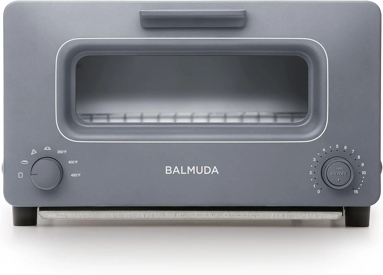 BALMUDA The Toaster | Steam Oven Toaster | Compact Size 14.1″ W x 12.6″ D x 8.2″ H | 5 Cooking Modes: Sandwich Bread, Artisan Bread, Pizza & Pastry, Oven | Baking Pan Included | US Version | Gray