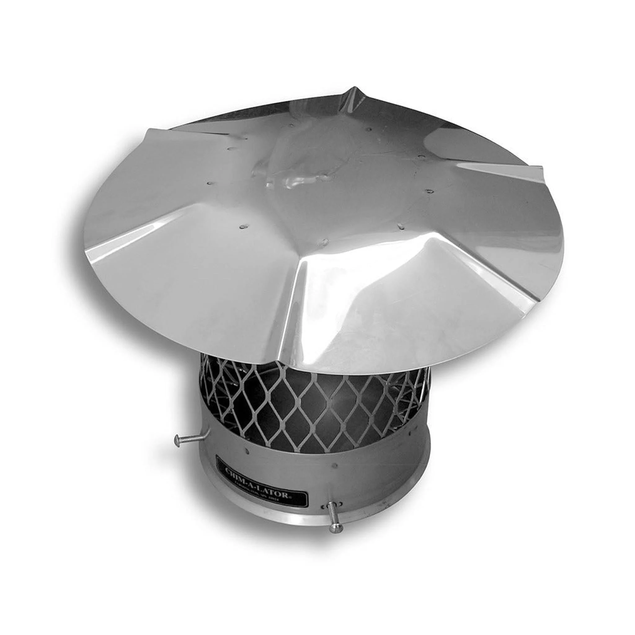 BDM Chim-A-Lator 16" Stainless Steel Round Chimney Cap With 3/4" Mesh