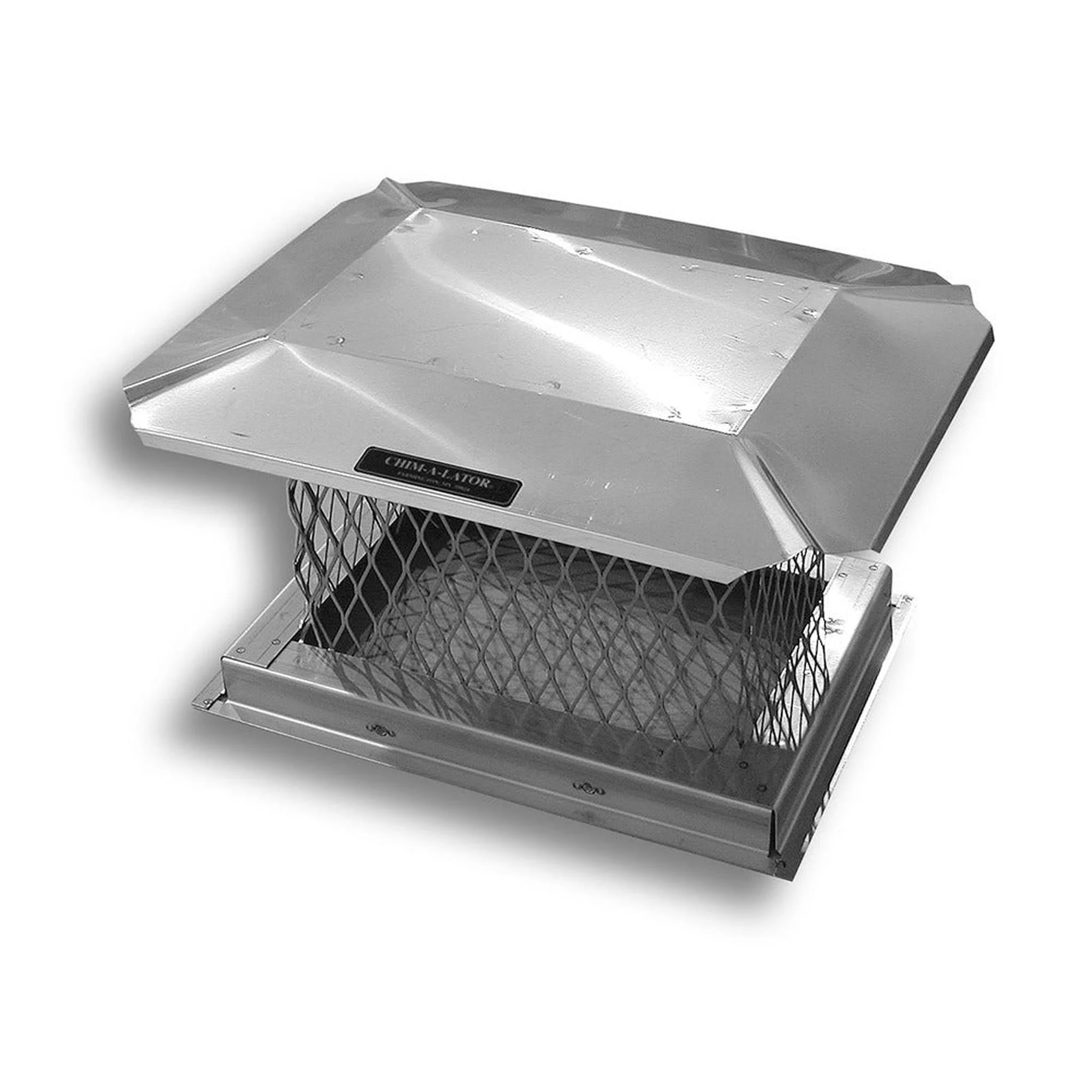 BDM Chim-A-Lator 24" x 24" Stainless Steel Square Chimney Cap With 5/8" Mesh
