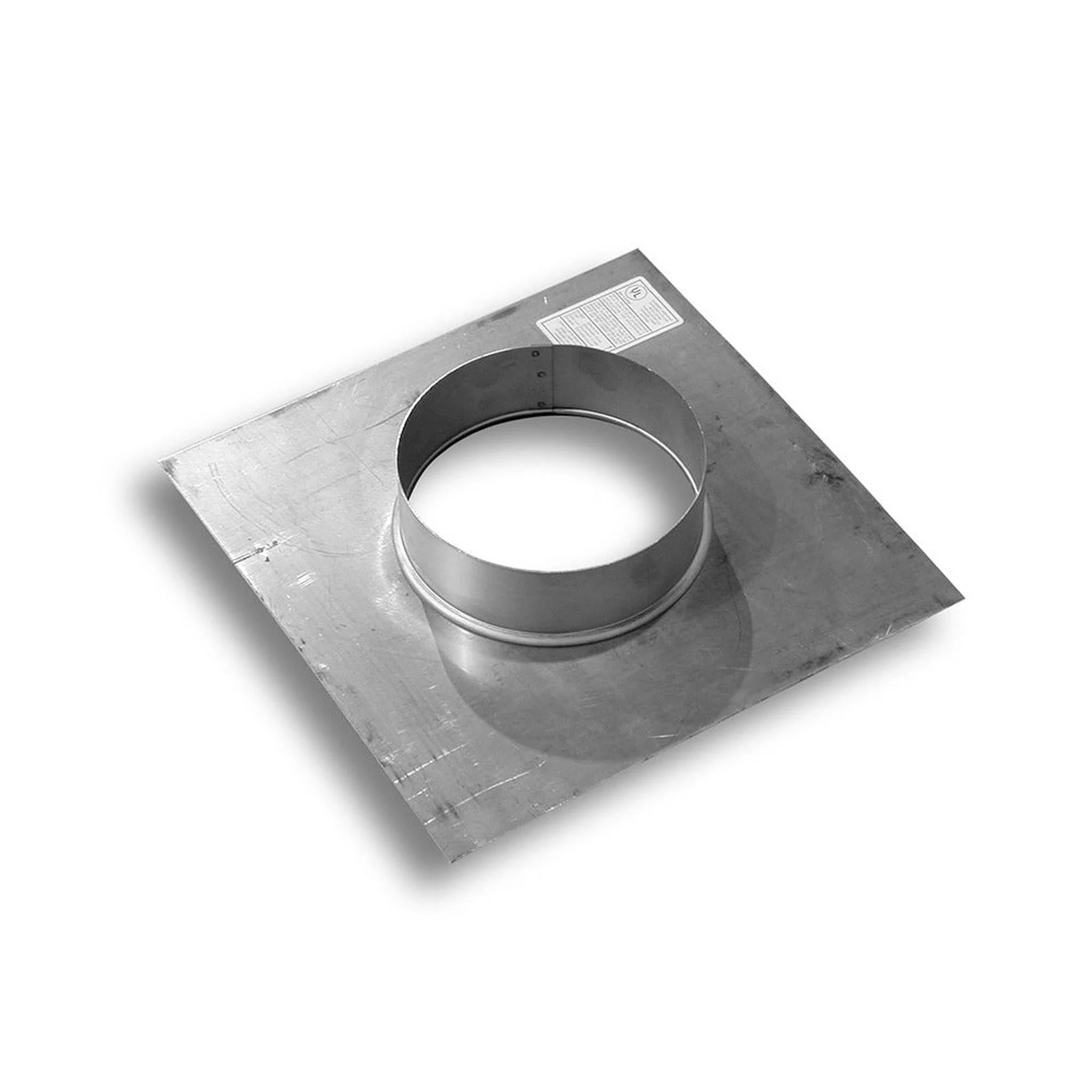BDM Dalsin Line 18" x 18" 18 Gauge Stainless Steel Support Plate with 2" Collar