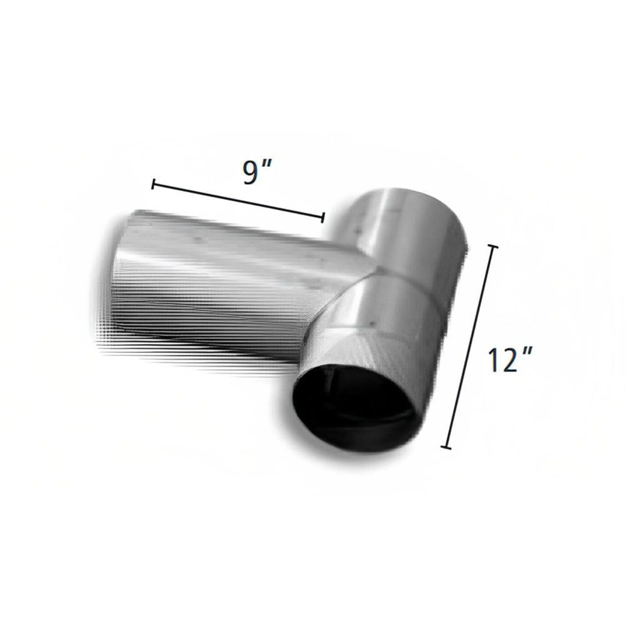 BDM Dalsin Line 4" 24 Gauge 304 Stainless Steel Rigid Two-Piece Tee