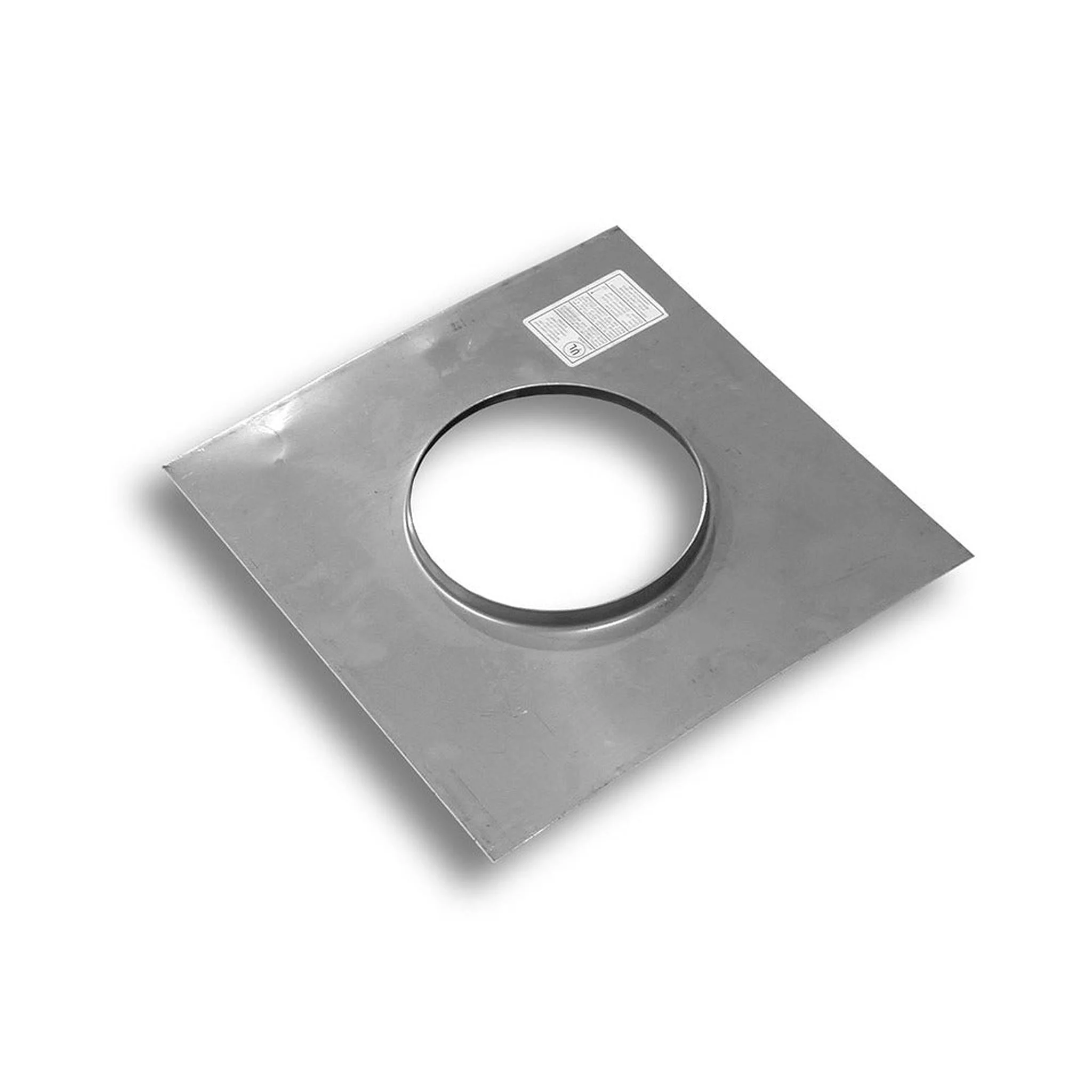 BDM Dalsin Line 9" x 9" 18 Gauge Stainless Steel Support Plate with 1/2" Collar