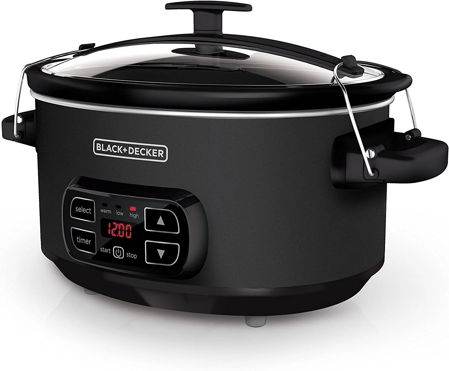 BLACK+DECKER SCD4007 7-Quart Digital Slow Cooker with Chalkboard Surface, Slate