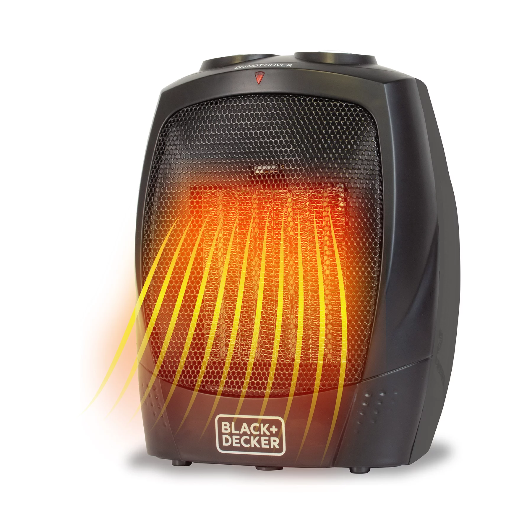 BLACK+DECKER BHDC201 Personal Ceramic 1500W Indoor Desktop Space Heater, Black