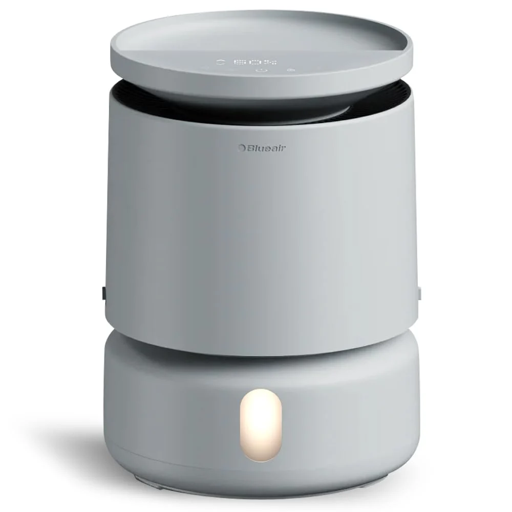 BLUEAIR Room Humidifier – DreamWell – 48Hr Top-Fill Mist-Free InvisibleMist Technology Aroma Stone for Essential Oils and Soothing Mood Lighting – Quiet Operation for Bedroom and Home Use, Grey