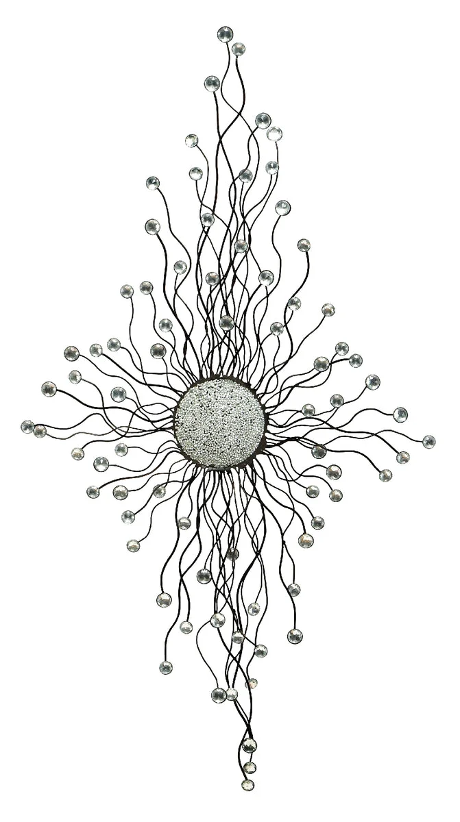 Benzara BM00034 Artistic Metal Wall Decor With Small Mirrors