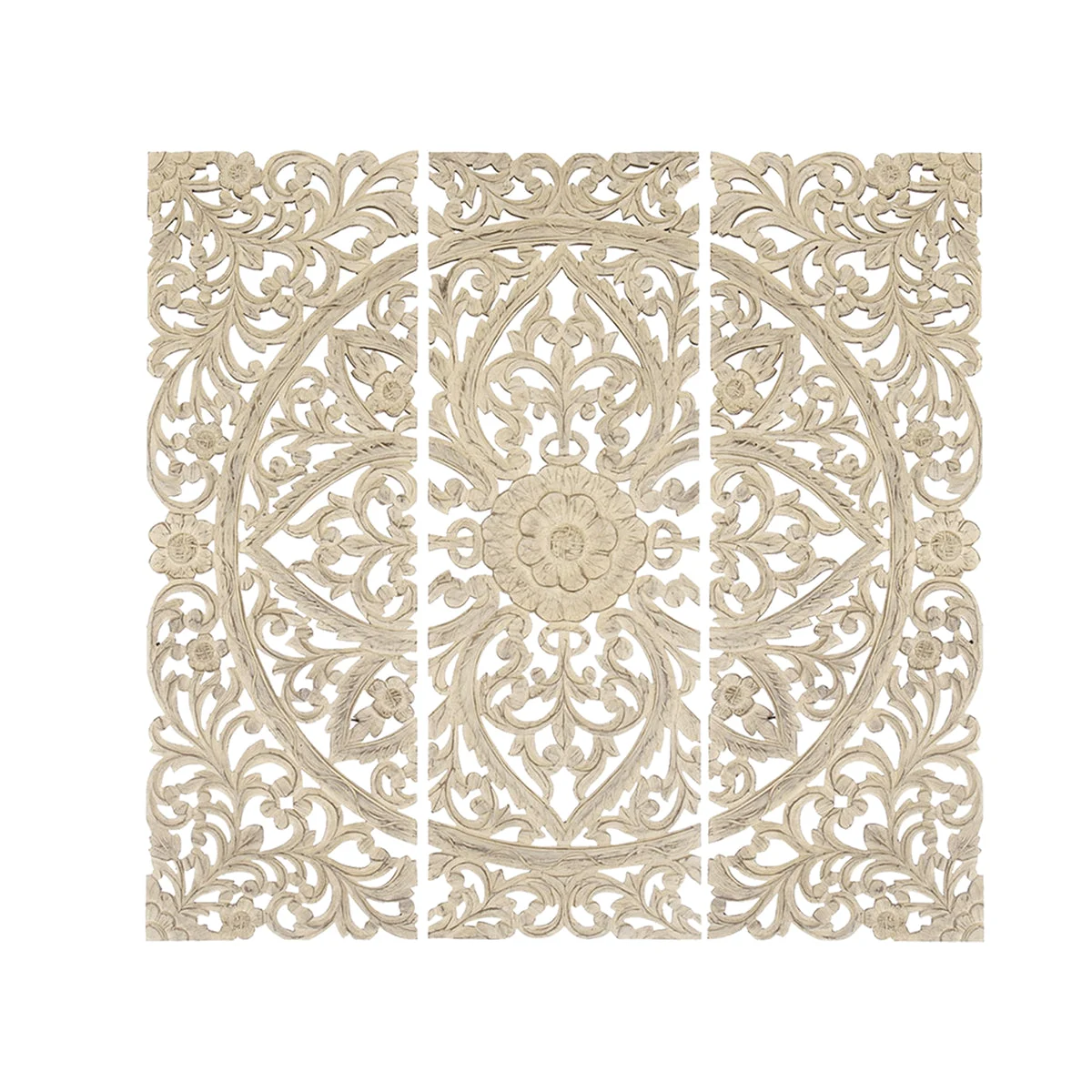 Benzara Wood Wall Plaque Can Be Placed Anywhere Set of 3