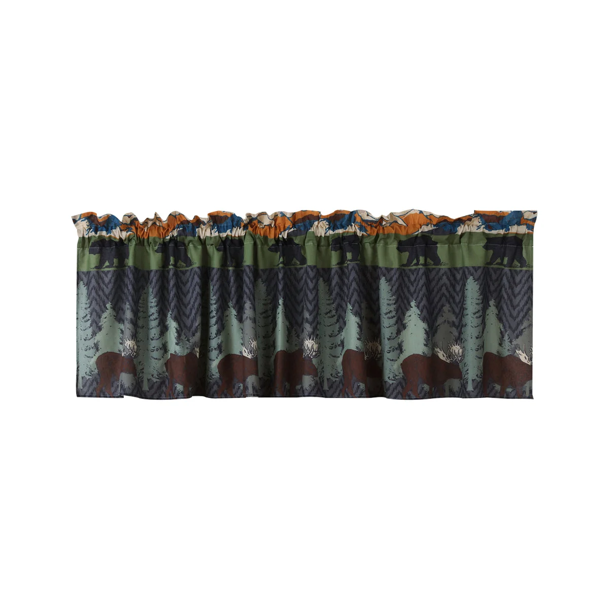 Benzara BM117686 Polyester Valance with Nature inspired Print, Multicolor