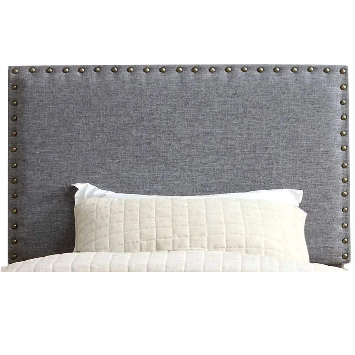 Benzara Herstal Contemporary Full Queen Headboard, Gray