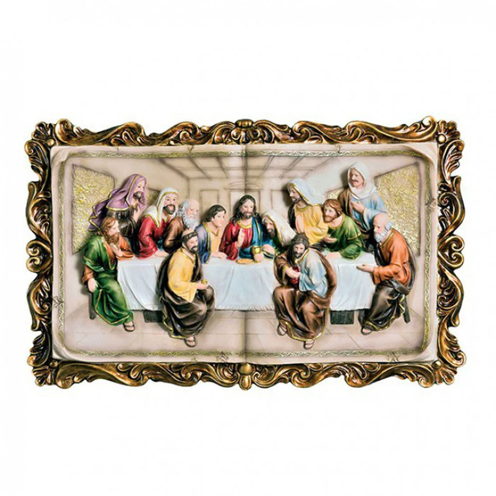 Benzara Homili Novelty Last Supper Plaque, Multicolor