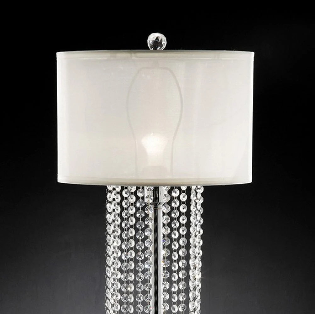 Benzara Claris Traditional Table Lamp, Ivory