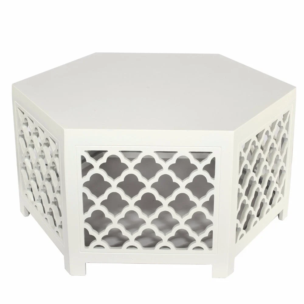 Benzara Hexagonal Urban Vogue Cocktail Table