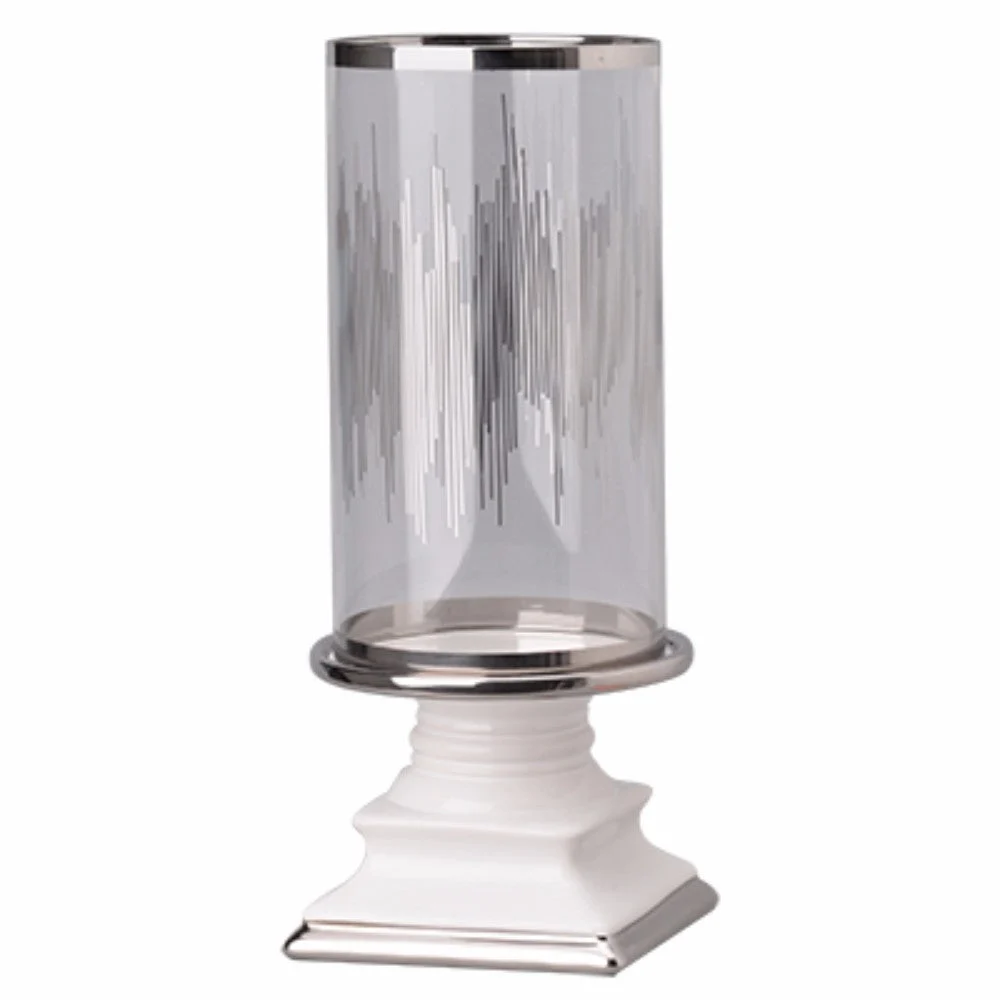 Benzara Opulently Urban Elliotte Pedestaled Candle Holder