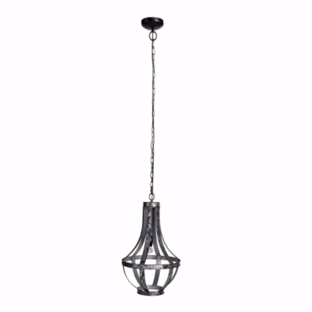 Benzara Well Designed Iron Lantern 1 Light Pendant