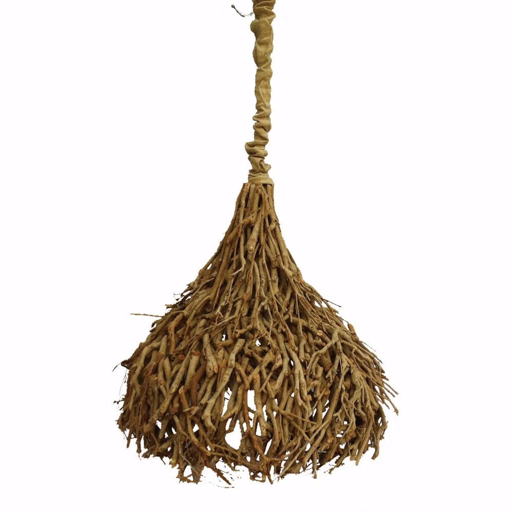 Benzara Tree Style Wooden Chandelier, Brown