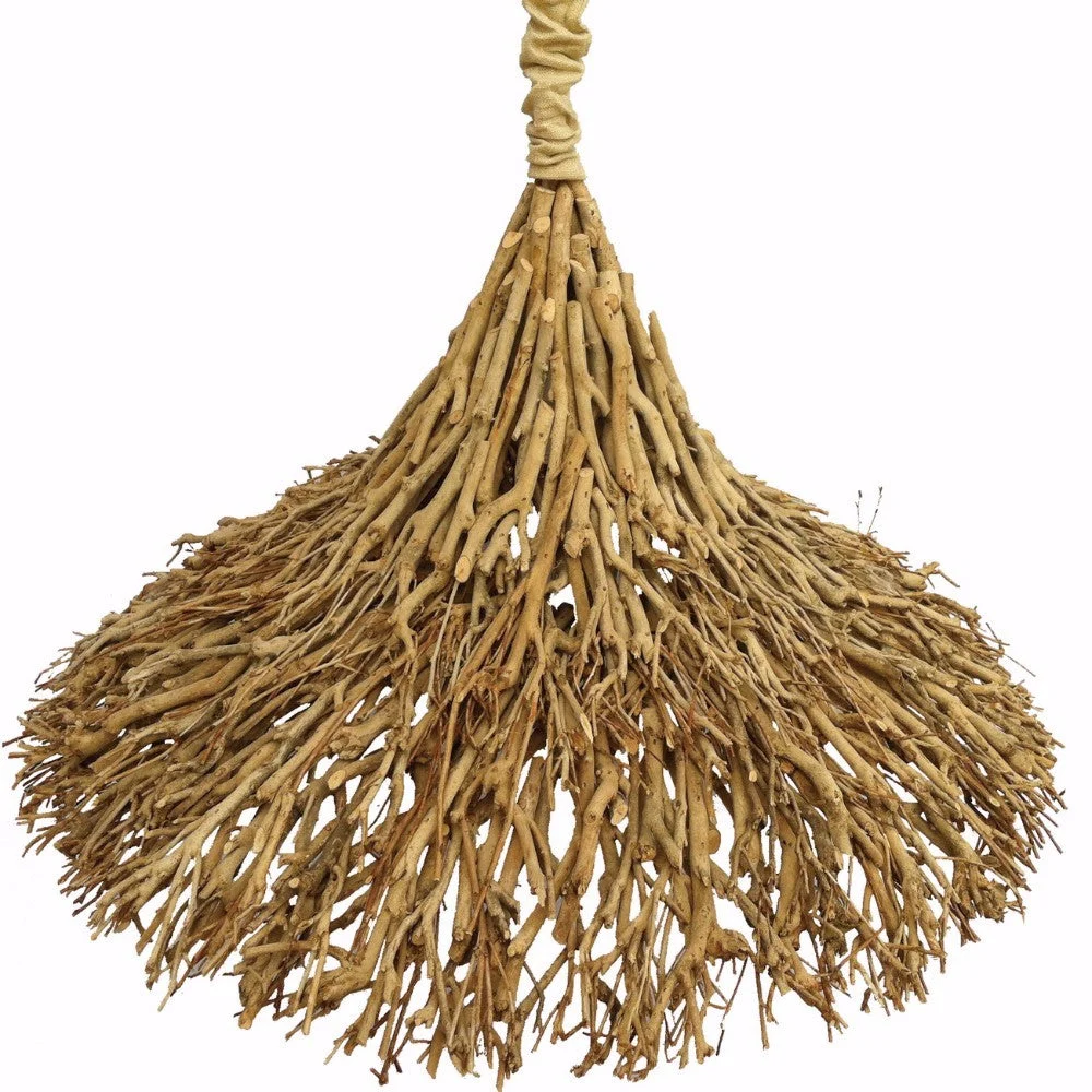 Benzara Artistically Styled Wooden Chandelier, Brown