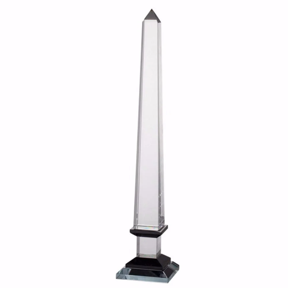 Benzara Distinctively Styled Lucent Obelisk Accent, Clear
