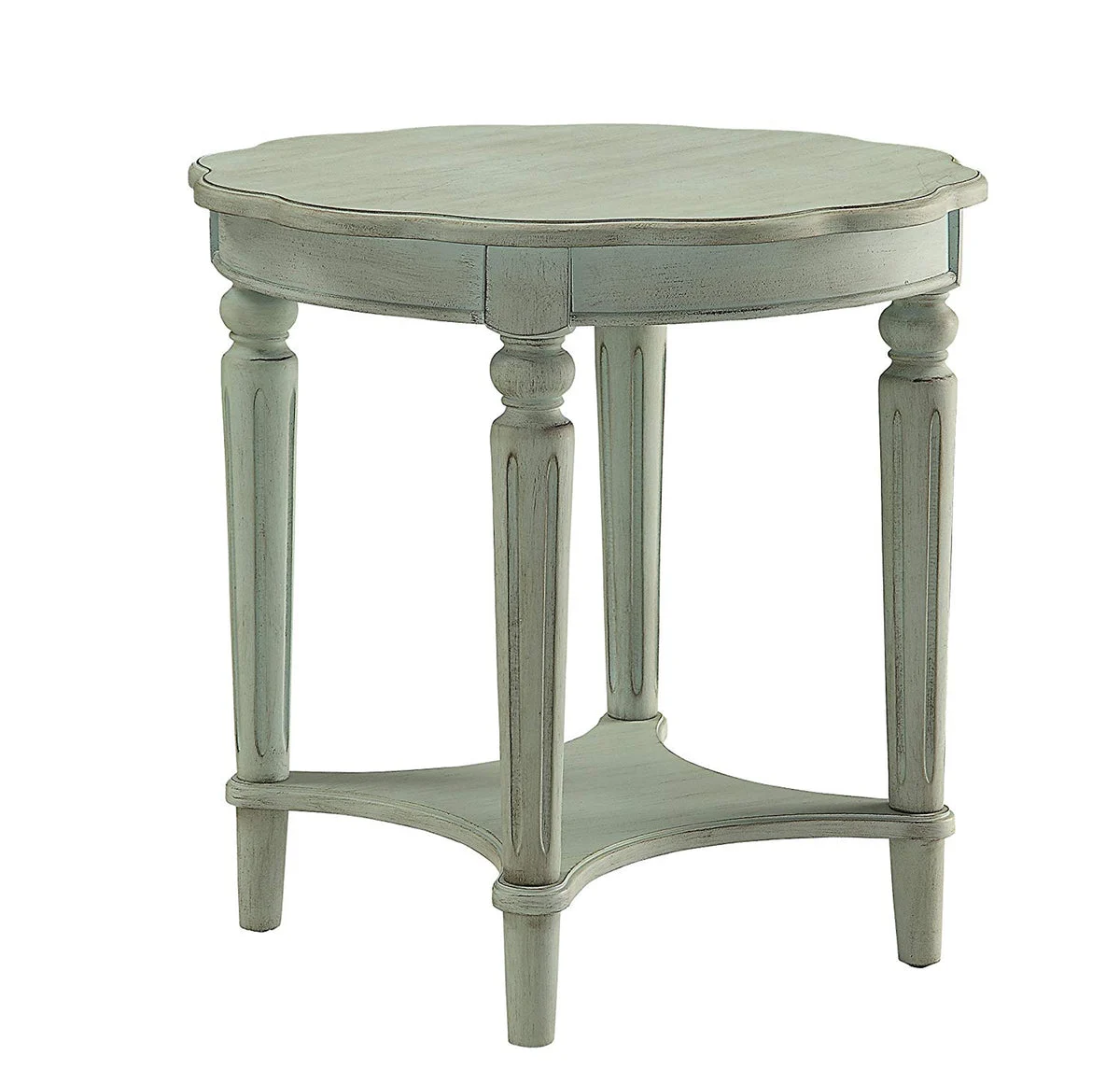 Benzara Fordon End Table, Antiqued Green