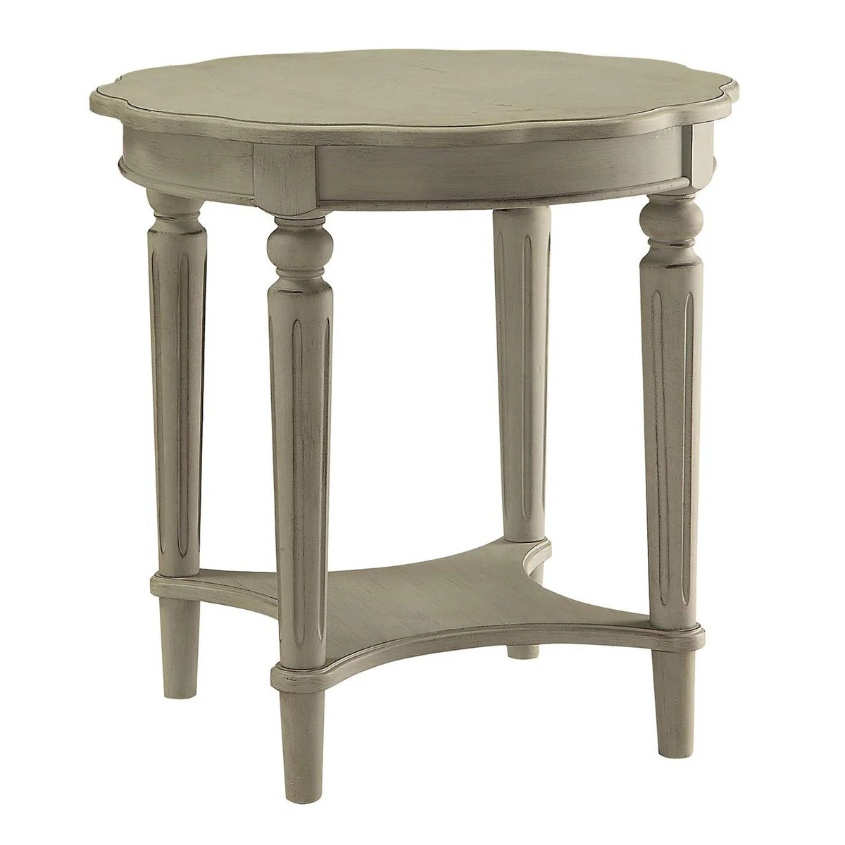 Benzara Fordon End Table, Antiqued Slate
