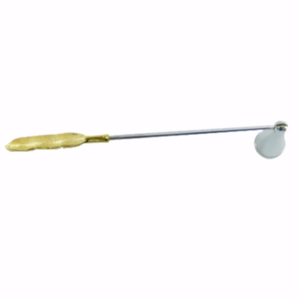 Benzara Enchanting Brass and Aluminum Candle Snuffer, Silver and Brown