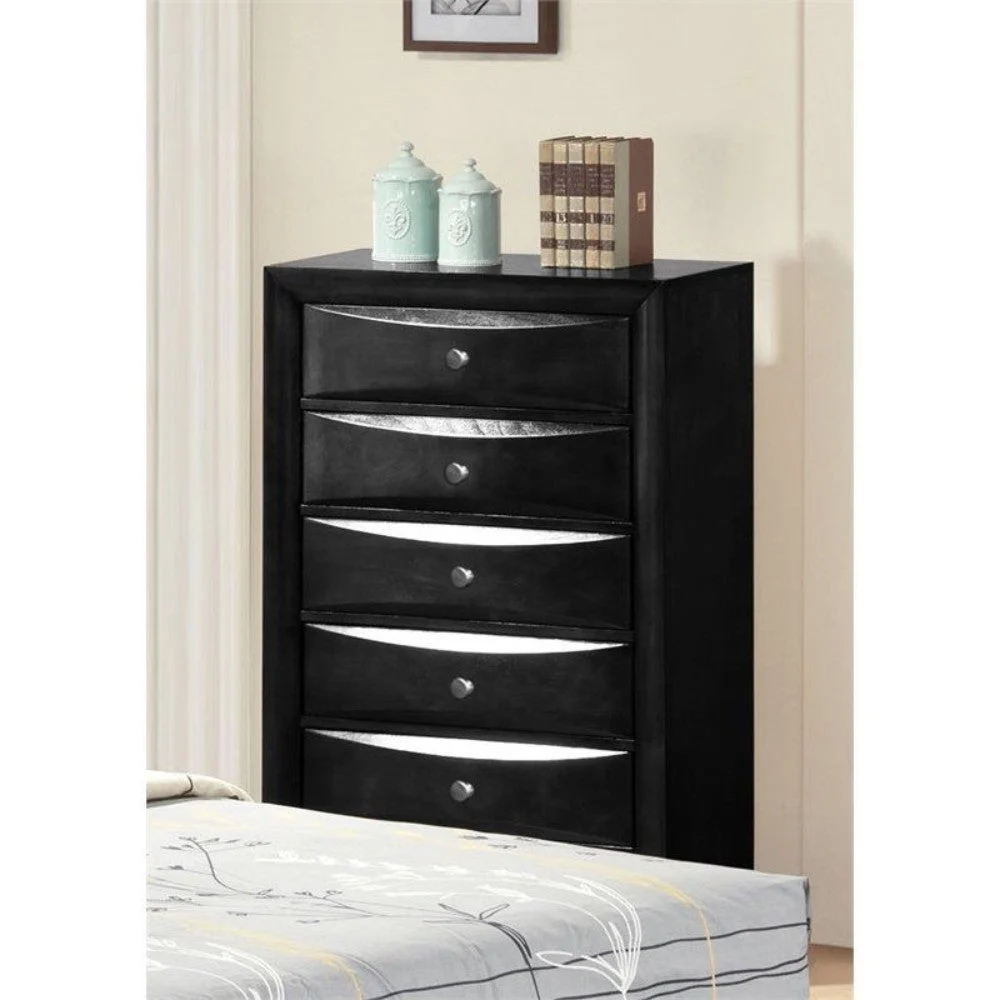 Benzara Ireland Chest, Black