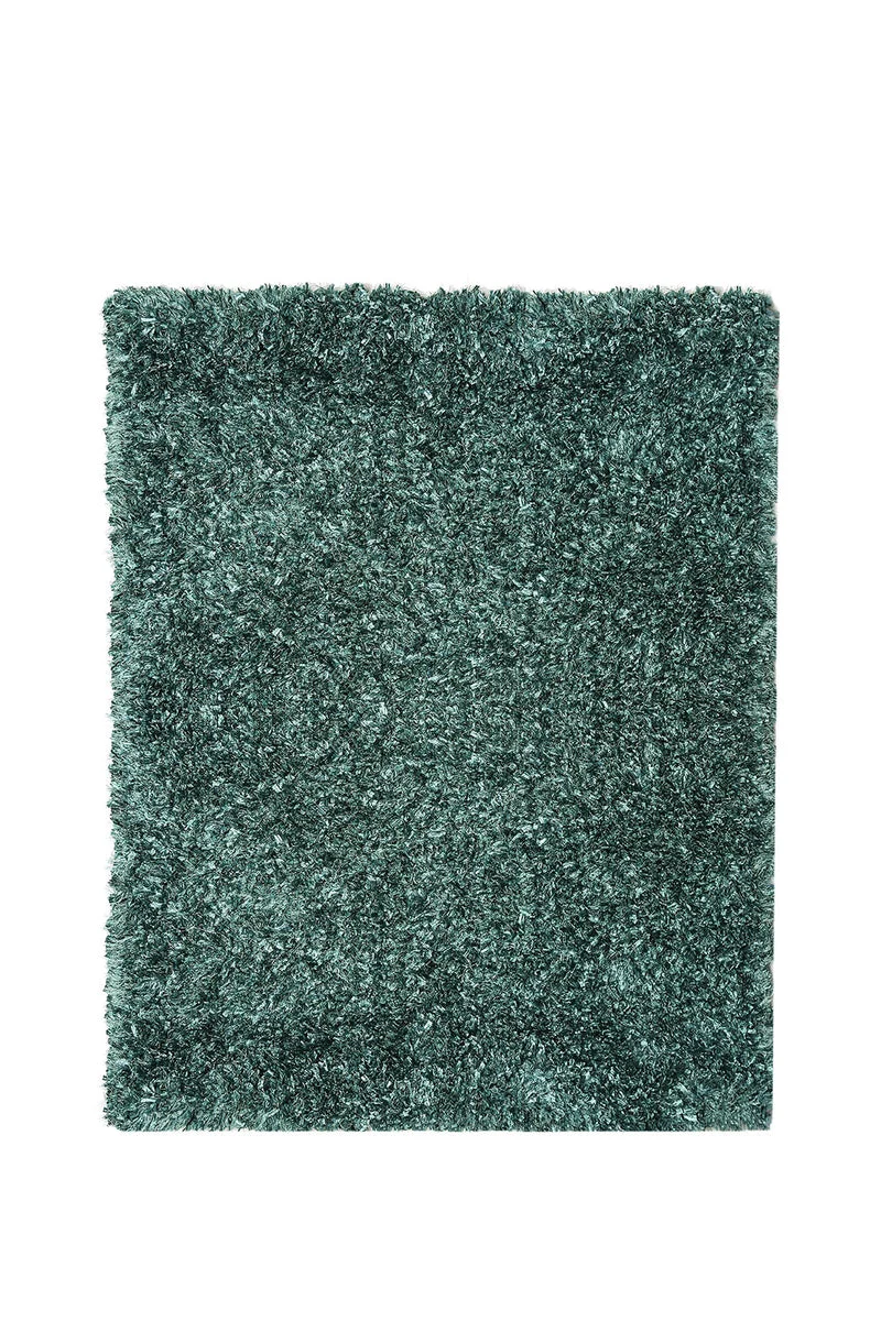 Benzara Contemporary Style Polyester Area Rug with Cotton Backing, Green