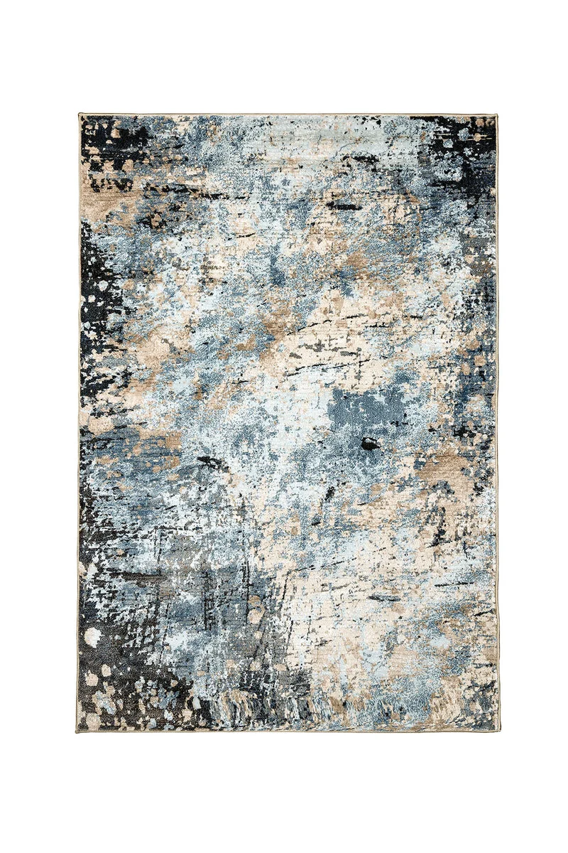 Benzara Earthy Area Rug In Polyester With Jute Mesh Backing, Small, Multicolor