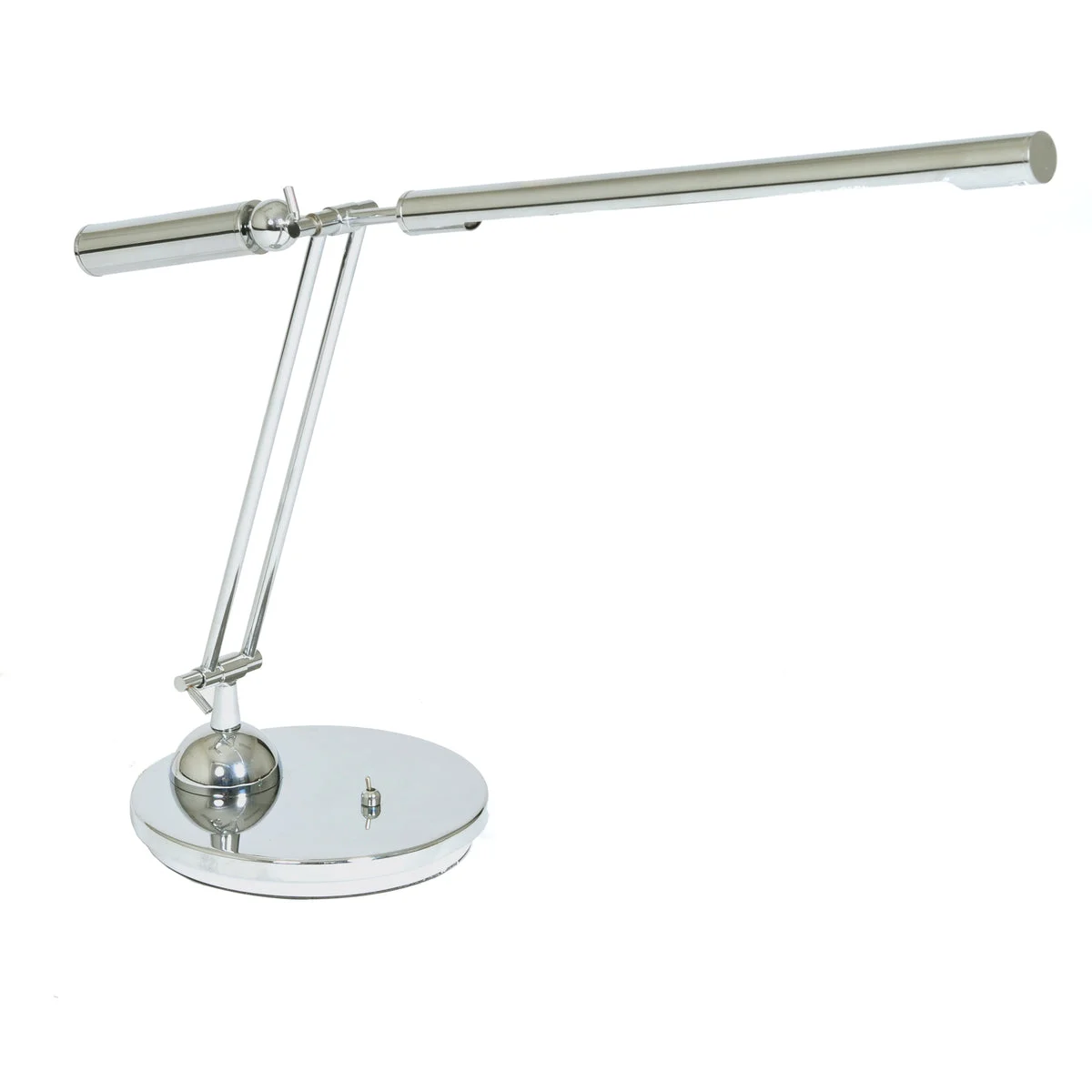 Benzara Metal Table Lamp with Sleek Structure and Long Adjustable Halogen Light Bulb, Silver